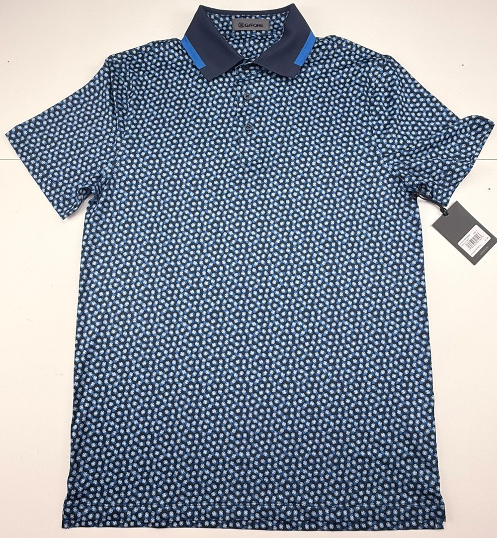 G/FORE MEN'S POLO GOLF SHIRT NWT GMP000086 SZ SMALL BLUE